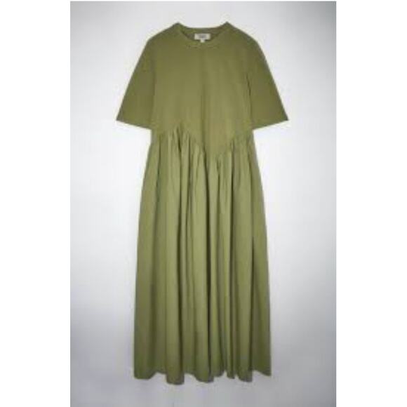 COS Oversized Asymmetric-waist Dress in Olive Sz Small - Picture 2 of 10